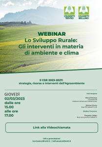 WEBINAR  Lo Sviluppo Rurale: Gli interventi in materia di ambiente e clima